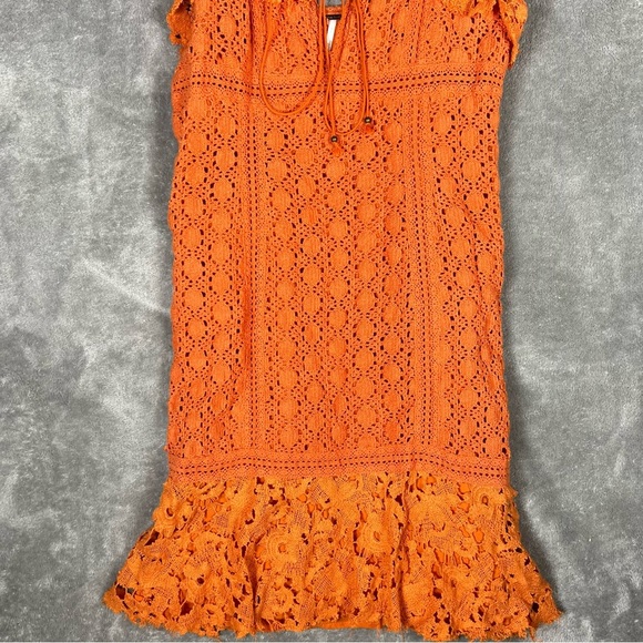 Free People Dress Womens 4 Cross My Heart Boho Romantic Crochet Beachy Mini - Picture 8 of 10